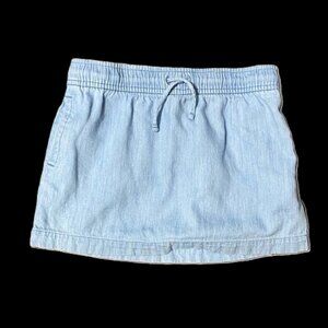 Girls Light Blue Denim Skirt
